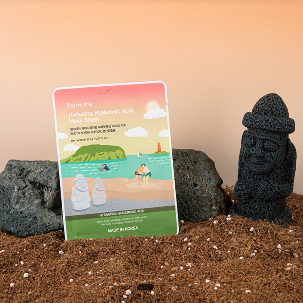 FARM STAY HYDRATING HYALURONIC ACID LOT OF 2 SHEET MASK